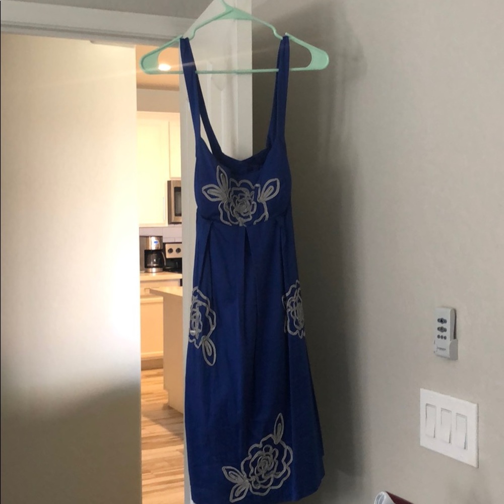 Blue with pattern dress